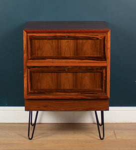 Restored Mid Century Danish Rosewood Sideboard Lamp Table Chest On Hairpin Legs