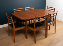 Load image into Gallery viewer, Retro Teak 1960s G Plan Fresco Dining Table &amp; 6 Six Chairs By Victor Wilkins