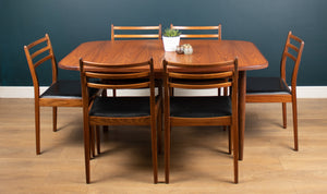 Retro Teak 1960s G Plan Fresco Dining Table & 6 Six Chairs By Victor Wilkins