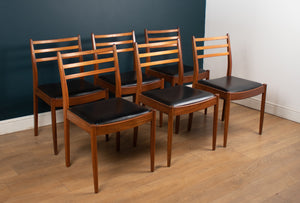 Retro Teak 1960s G Plan Fresco Dining Table & 6 Six Chairs By Victor Wilkins