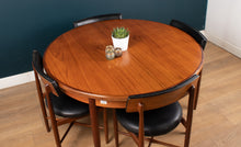 Load image into Gallery viewer, Retro 1960s Teak GPlan Fresco Dining Table &amp; 4 Four Chairs By Victor Wilkins