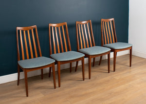 Retro Teak GPlan 1960s Fresco Dining Table & 4 Six Chairs By Victor Wilkins