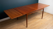 Load image into Gallery viewer, Retro Teak 1960s Extending Dining Table &amp; Six 6 Chairs By LB Kofod Larsen