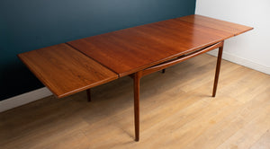 Retro Teak 1960s Extending Dining Table & Six 6 Chairs By LB Kofod Larsen