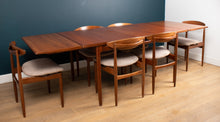 Load image into Gallery viewer, Retro Teak 1960s Extending Dining Table &amp; Six 6 Chairs By LB Kofod Larsen