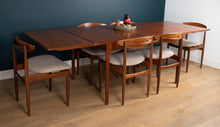 Load image into Gallery viewer, Retro Teak 1960s Extending Dining Table &amp; Six 6 Chairs By LB Kofod Larsen