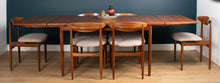 Load image into Gallery viewer, Retro Teak 1960s Extending Dining Table &amp; Six 6 Chairs By LB Kofod Larsen