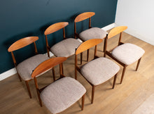 Load image into Gallery viewer, Retro Teak 1960s Extending Dining Table &amp; Six 6 Chairs By LB Kofod Larsen