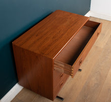 Load image into Gallery viewer, Retro Teak 1960s Danish Chest Of Drawers On Metal Legs