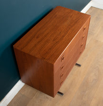 Load image into Gallery viewer, Retro Teak 1960s Danish Chest Of Drawers On Metal Legs