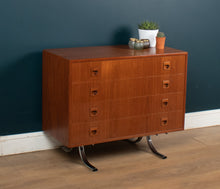 Load image into Gallery viewer, Retro Teak 1960s Danish Chest Of Drawers On Metal Legs