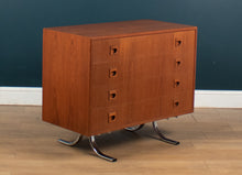 Load image into Gallery viewer, Retro Teak 1960s Danish Chest Of Drawers On Metal Legs