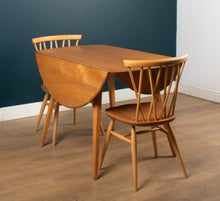 Load image into Gallery viewer, Retro Vintage Ercol Elm Model 384 Round Dining Table &amp; Four 376 Candlestick Chairs