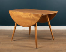 Load image into Gallery viewer, Retro Vintage Ercol Elm Model 384 Round Dining Table &amp; Four 376 Candlestick Chairs