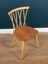 Load image into Gallery viewer, Retro Vintage Ercol Elm Model 384 Round Dining Table &amp; Four 376 Candlestick Chairs