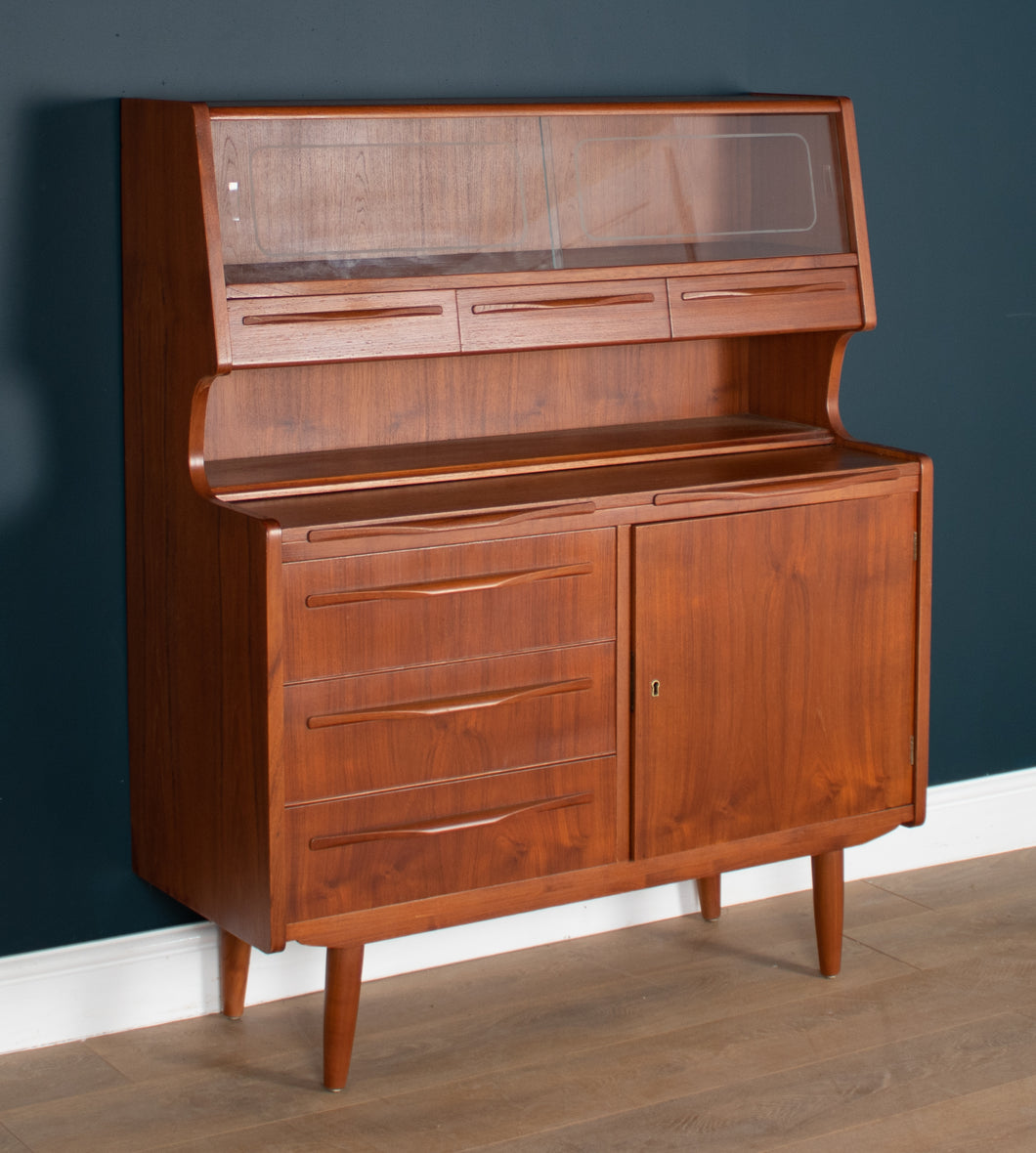 Retro Danish 1960s Teak Desk Bureau