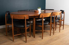 Load image into Gallery viewer, Retro Teak GPlan 1960s Fresco Dining Table &amp; 8 Eight Chairs By Victor Wilkins