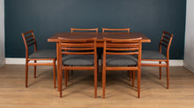 Load image into Gallery viewer, Retro Danish H. Sigh &amp; Søns Møbelfabrik Draw Leaf Extending Dining Table &amp; Six Erling Torvits Sold Teak Chairs