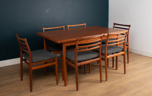 Load image into Gallery viewer, Retro Danish H. Sigh &amp; Søns Møbelfabrik Draw Leaf Extending Dining Table &amp; Six Erling Torvits Sold Teak Chairs