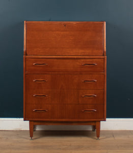 Retro Teak 1960s Jentique Bureau Writing Desk