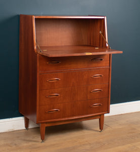 Retro Teak 1960s Jentique Bureau Writing Desk