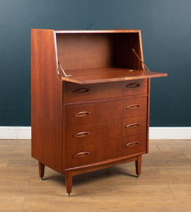 Retro Teak 1960s Jentique Bureau Writing Desk