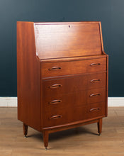 Load image into Gallery viewer, Retro Teak 1960s Jentique Bureau Writing Desk