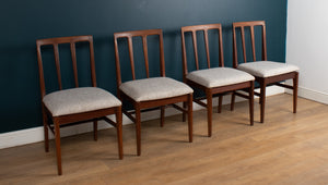 Retro 1960s Solid Afrormosia Draw Leaf Extending Dining Table & 4 Four Chairs by John Herbert for A.Younger