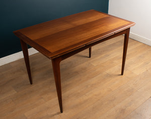 Retro 1960s Solid Afrormosia Draw Leaf Extending Dining Table & 4 Four Chairs by John Herbert for A.Younger