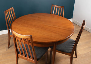 Retro Teak GPlan 1960s Fresco Dining Table & 4 Four Chairs By Victor Wilkins