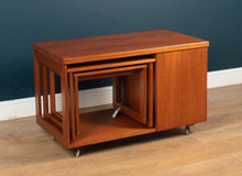 Load image into Gallery viewer, Retro Teak 1960s Mcintosh Coffee Table Nest of Tables With Bar