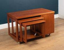 Load image into Gallery viewer, Retro Teak 1960s Mcintosh Coffee Table Nest of Tables With Bar