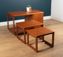 Load image into Gallery viewer, Retro Teak 1960s Mcintosh Coffee Table Nest of Tables With Bar