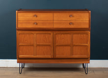 Load image into Gallery viewer, Retro Teak 1960s Nathan Squares Sideboard On Hairpin Legs