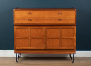 Retro Teak 1960s Nathan Squares Sideboard On Hairpin Legs