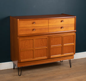 Retro Teak 1960s Nathan Squares Sideboard On Hairpin Legs