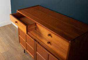 Retro Teak 1960s Nathan Squares Sideboard On Hairpin Legs