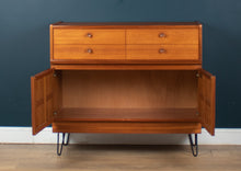 Load image into Gallery viewer, Retro Teak 1960s Nathan Squares Sideboard On Hairpin Legs