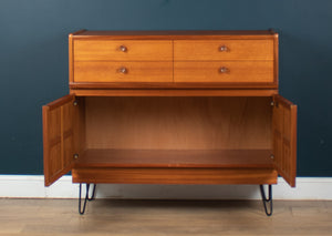 Retro Teak 1960s Nathan Squares Sideboard On Hairpin Legs