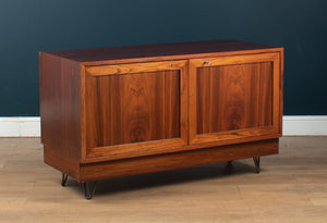 Restored Mid Century Danish Rosewood Sideboard TV Cabinet On Hairpin Legs