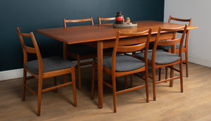 1960s Danish Planktop Dining Table & Six Chairs By Yngve Ekström for Troeds Minett