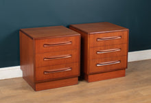 Load image into Gallery viewer, Pair Of Retro Teak 1960s G Plan Fresco Bedside Cabinets By Victor Wilkins