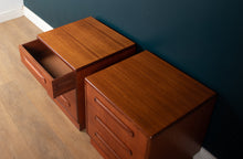 Load image into Gallery viewer, Pair Of Retro Teak 1960s G Plan Fresco Bedside Cabinets By Victor Wilkins