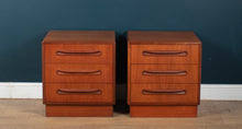 Load image into Gallery viewer, Pair Of Retro Teak 1960s G Plan Fresco Bedside Cabinets By Victor Wilkins