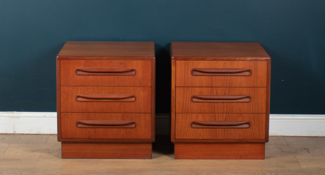 Pair Of Retro Teak 1960s G Plan Fresco Bedside Cabinets By Victor Wilkins