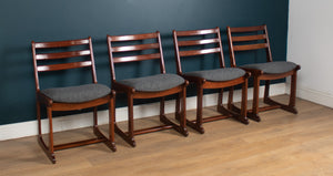 Retro Teak 1960s Portwood Extending Dining Table & 4 Four Chairs