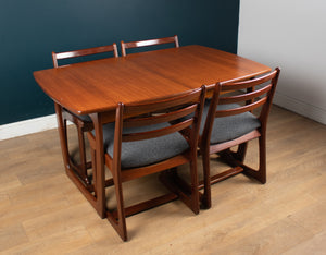 Retro Teak 1960s Portwood Extending Dining Table & 4 Four Chairs