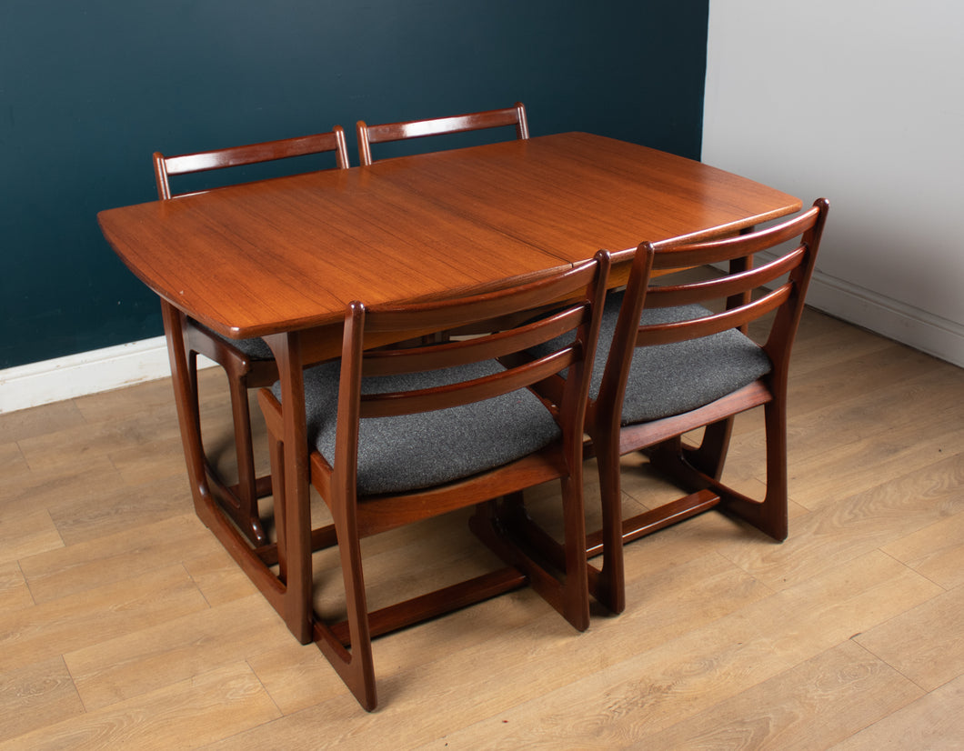 Retro Teak 1960s Portwood Extending Dining Table & 4 Four Chairs