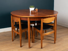 Load image into Gallery viewer, Retro Teak 1960s Space Saving Dining Table &amp; Six Chairs