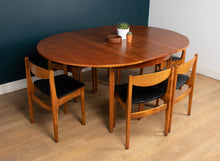 Load image into Gallery viewer, Retro Teak 1960s Space Saving Dining Table &amp; Six Chairs